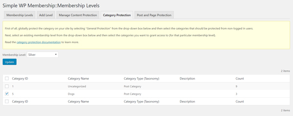 silver-level-category-protection-simple-membership