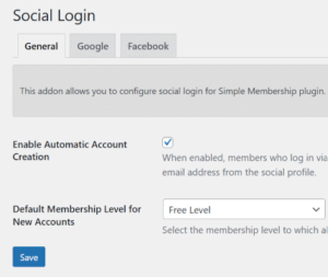 Simple Membership Social Login Addon - Membership Plugin